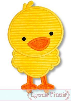 Cute Chick Applique 4x4 5x7 6x10