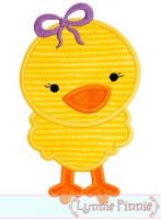 Girly Cute Chick Applique 4x4 5x7 6x10