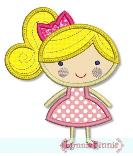 Girly Girl Applique (1) 4x4 5x7