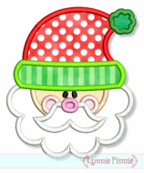 Cute Santa Applique 4x4 5x7 6x10 7x11