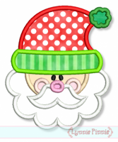 Cute Santa Applique 4x4 5x7 6x10 7x11