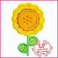 Cute Sunflower Applique 4x4 5x7 6x10 SVG