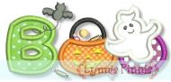 BOO Collage Applique Machine Embroidery Design File 4x4 5x7