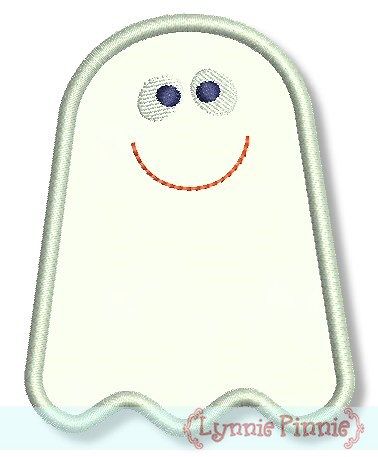 Cute Little Ghost Applique 4x4 5x7 6x10