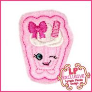 Cutie Kawaii Milkshake Felt Clippie