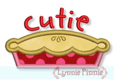 Cutie Pie Applique 4x4 5x7