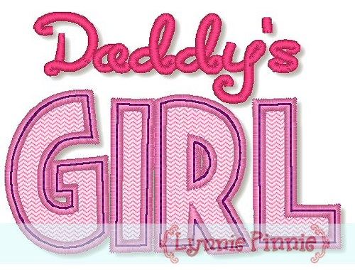 Daddy's Girl Applique 4x4 5x7