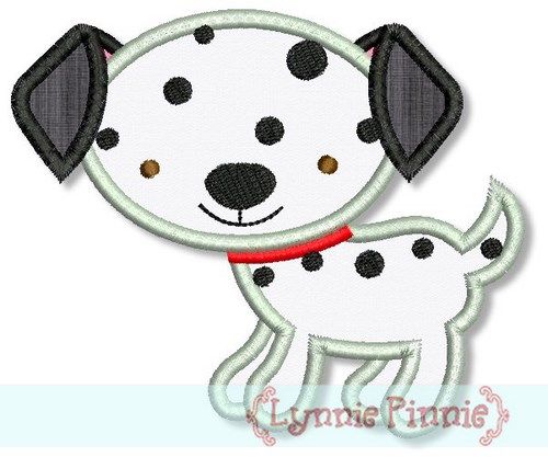 Dalmatian Applique 4x4 5x7