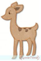 Vintage Style Deer Applique 4x4 5x7