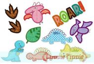 Dinosaurs Roar Applique Set 4x4 5x7