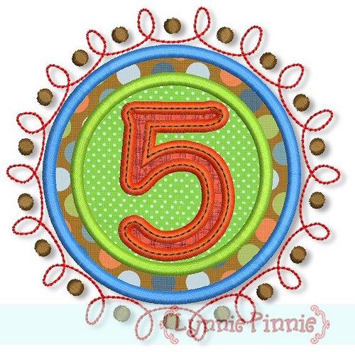 Doodle Numbers Applique Set 4x4 5x7 6x10