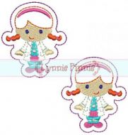 Cutie Doctor Girl Felt Clippies 4x4