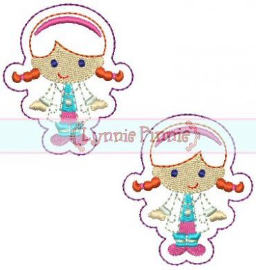 Cutie Doctor Girl Felt Clippies 4x4