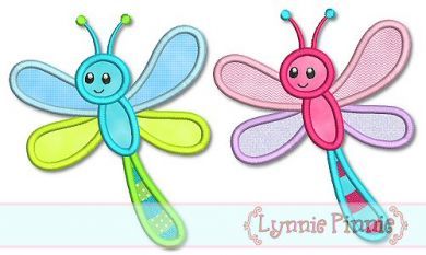 Dragonfly Applique 4x4 5x7 6x10 7x11 SVG