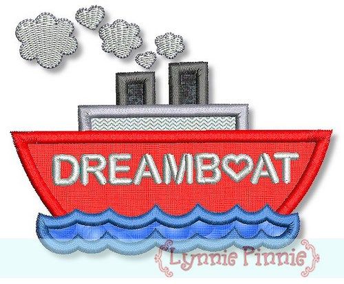 Dreamboat Applique 4x4 5x7 6x10