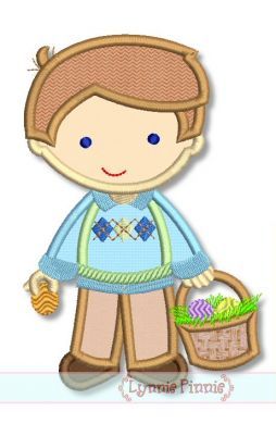 Easter Boy Cutie Applique 4x4 5x7 6x10 SVG