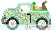 Easter Truck Applique 4x4 5x7 6x10