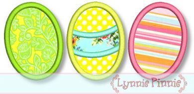 Easter Egg Trio Applique 4x4 5x7 6x10