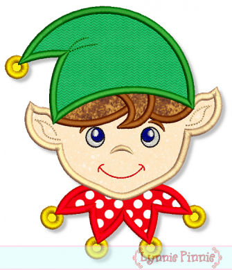 Christmas Elf Boy Applique 4x4 5x7 6x10 7x11