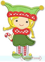 Girl Elf Applique 4x4 5x7 6x10