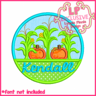 Fall Circle Applique 4x4 5x7 6x10 7x11 SVG