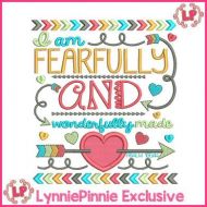 Fearfully and Wonderfully Made PSALM 139:14 Tribal Arrows Word Art Applique 4x4 5x7 6x10 7x11