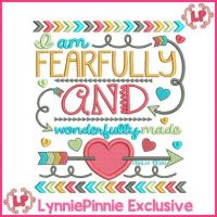 Fearfully and Wonderfully Made PSALM 139:14 Tribal Arrows Word Art Applique 4x4 5x7 6x10 7x11