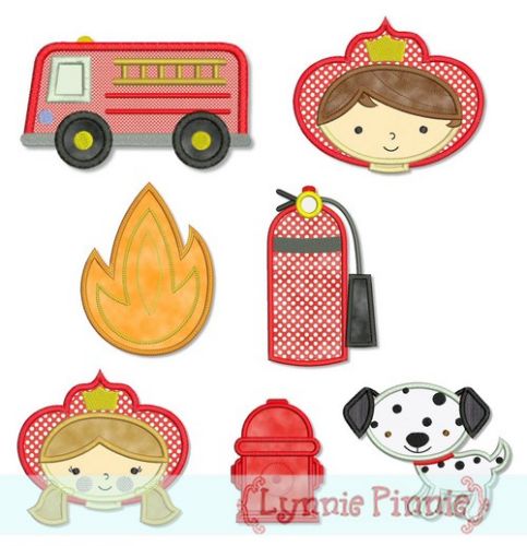 Little Firefighters Set 4x4 5x7