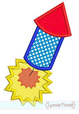 Firecracker Applique 2 4x4 5x7 6x10