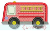 Fire Engine Applique 4x4 5x7