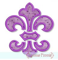 Fleur de lis Applique 4x4 5x7