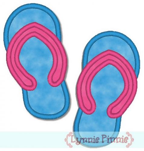 Applique Flip Flop Single Left and Right 4x4 & 5x7