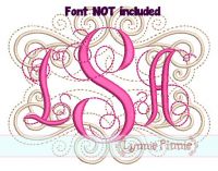 Flourish Frame 2 Embroidery Design 4x4 5x7 6x10