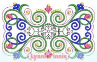 Flourish Frame 5 Embroidery Design 4x4 5x7 6x10