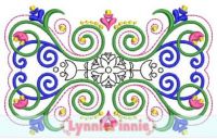 Flourish Frame 5 Embroidery Design 4x4 5x7 6x10