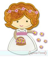 Flower Girl Cutie Applique 4x4 5x7 6x10 SVG