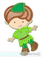 Flying Elf Boy Applique 4x4 5x7 6x10 SVG