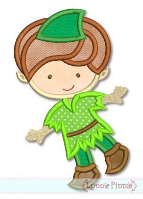 Flying Elf Boy Applique 4x4 5x7 6x10 SVG