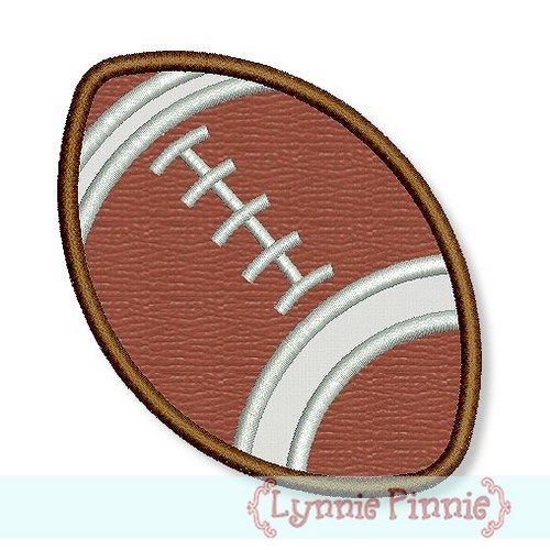 Football Applique 4x4 5x7 6x10