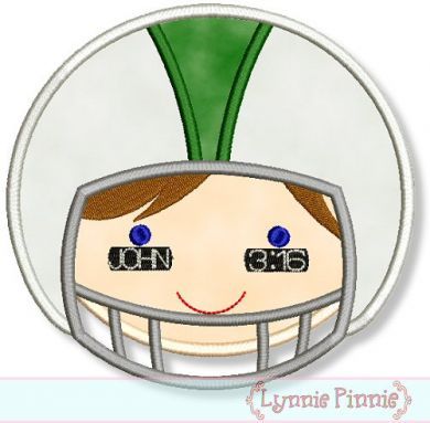 Bible Verse Football Helmet Boy 4x4 5x7 6x10 7x11