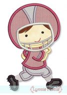 Little Football Player Applique 2 4x4 5x7 6x10