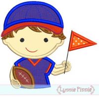 Boy Football Fan Applique 4x4 5x7 6x10 7x11