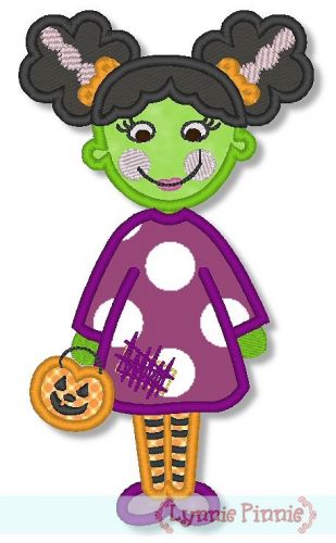 Frankenstein Girl Applique 4x4 5x7 6x10