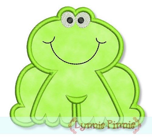 Frog Applique 4x4 5x7 6x10