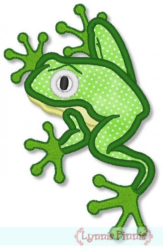 Tree Frog Applique 4x4 5x7