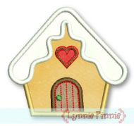 Applique Gingerbread House 4x4 5x7 6x10