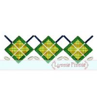 Golf Argyle Applique & Mini 4x4 5x7 6x10 7x11