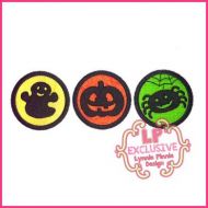 Halloween Icon Circles Applique 4x4 5x7 6x10 7x11 SVG