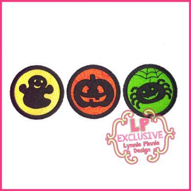 Halloween Icon Circles Applique 4x4 5x7 6x10 7x11 SVG