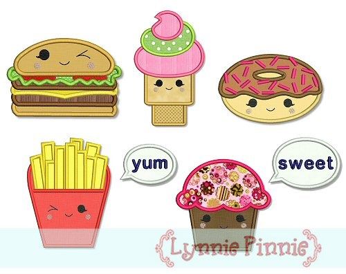 Happy Kawaii Foods Set 4x4 5x7 6x10